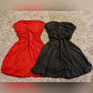 Strapples bubble dress
